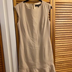 Ralph Lauren khaki dress with flounce hem